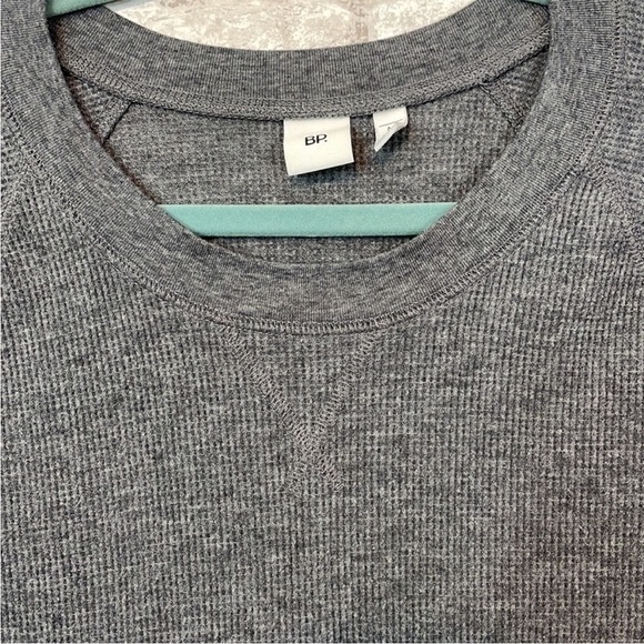 BP Gray Fitted Long Sleeve Thermal Tee - Picture 2 of 5
